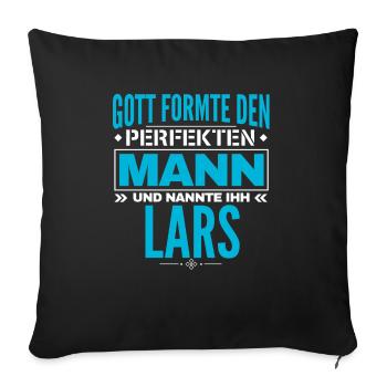 Lars Name Design - Sofakissenbezug 45 x 45 cm - Schwarz - Vorne