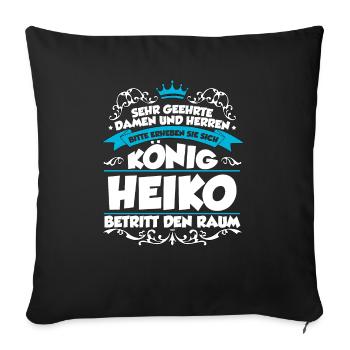 Heiko Name Design - Sofakissenbezug 45 x 45 cm - Schwarz - Vorne