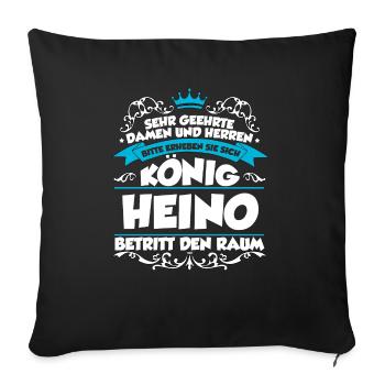Heino Name Design - Sofakissenbezug 45 x 45 cm - Schwarz - Vorne
