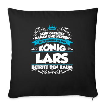 Lars Name Design - Sofakissenbezug 45 x 45 cm - Schwarz - Vorne