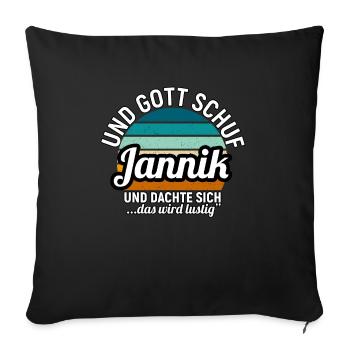 Jannik - Sofakissenbezug 45 x 45 cm - Schwarz - Vorne