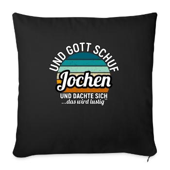 Jochen - Sofakissenbezug 45 x 45 cm - Schwarz - Vorne