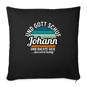 Johann - Sofakissenbezug 45 x 45 cm - Schwarz - Vorne