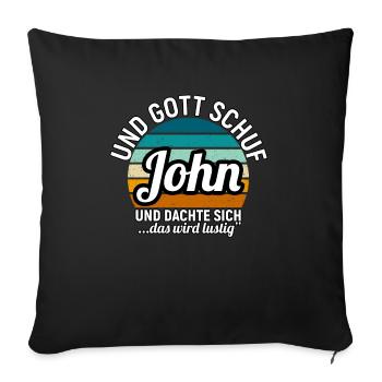 John - Sofakissenbezug 45 x 45 cm - Schwarz - Vorne