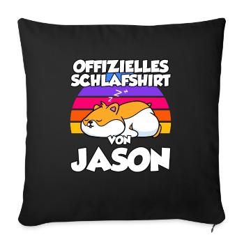 Offizielles Schlafshirt Von Jason - Sofakissenbezug 45 x 45 cm - Schwarz - Vorne