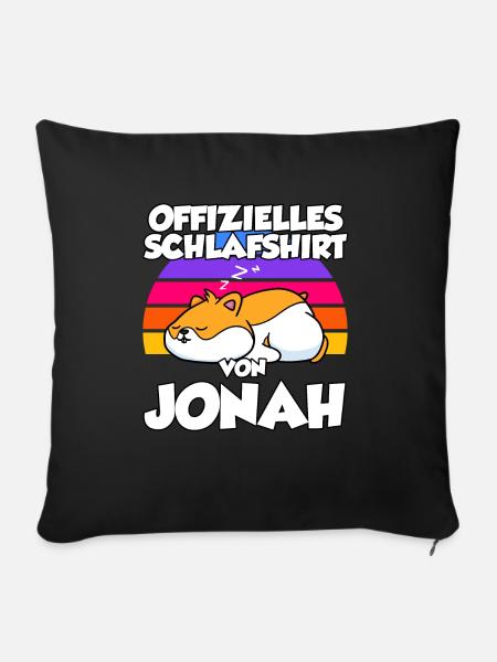 Offizielles Schlafshirt Von Jonah - Sofakissenbezug 45 x 45 cm - Schwarz