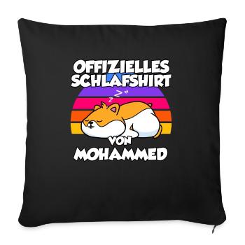 Offizielles Schlafshirt Von Mohammed - Sofakissenbezug 45 x 45 cm - Schwarz - Vorne