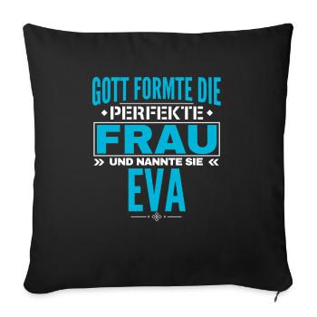 Eva Name Design - Sofakissenbezug 45 x 45 cm - Schwarz - Vorne