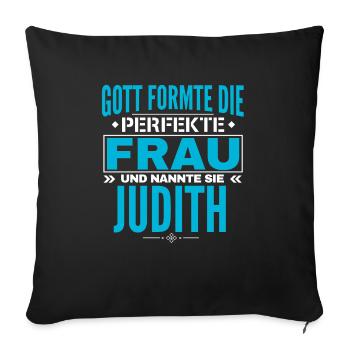 Judith Name Design - Sofakissenbezug 45 x 45 cm - Schwarz - Vorne