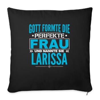Larissa Nom Design - Housse de coussin décorative 45 x 45 cm - noir - Devant