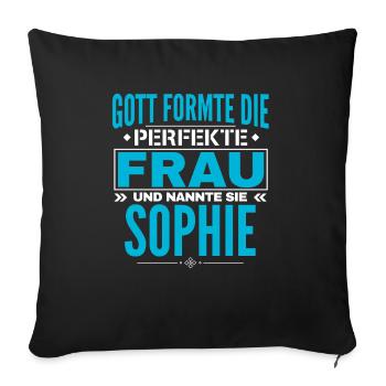 Sophie Name Design - Sofa pillowcase 17,3'' x 17,3'' (45 x 45 cm) - black - Front