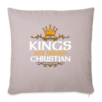 Chrétien - Housse de coussin décorative 45 x 45 cm - taupe clair - Devant