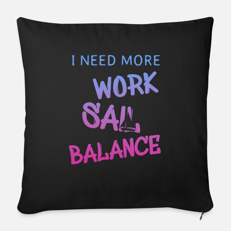 Sailing - Sofakissenbezug 45 x 45 cm - Schwarz