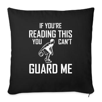 Basket-ball - Housse de coussin décorative 45 x 45 cm - noir - Devant
