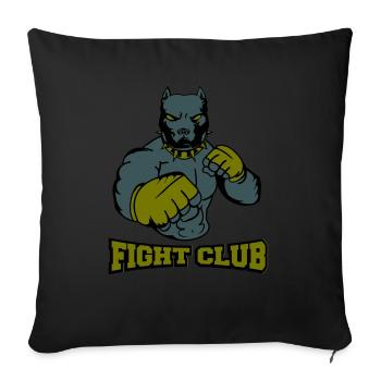 Club de combat de chasseurs de chiens - Housse de coussin décorative 45 x 45 cm - noir - Devant