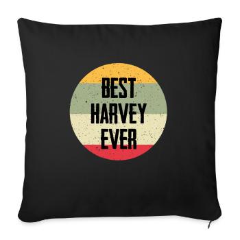 Best Harvey Ever - Sofakissenbezug 45 x 45 cm - Schwarz - Vorne