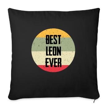 Best Leon Ever - Sofakissenbezug 45 x 45 cm - Schwarz - Vorne