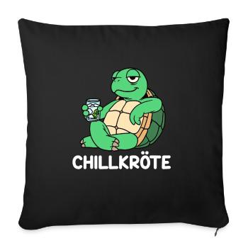 Chill toad - Sofa pillowcase 17,3'' x 17,3'' (45 x 45 cm) - black - Front