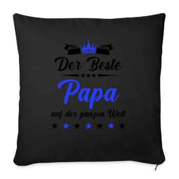 The Best Dad in the Whole World 1 - Sofa pillowcase 17,3'' x 17,3'' (45 x 45 cm) - black - Front