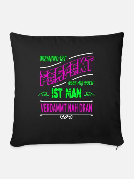 geburtstag chef küchenchefin geburtstagsgeschenk - Sofakissenbezug 45 x 45 cm - Schwarz