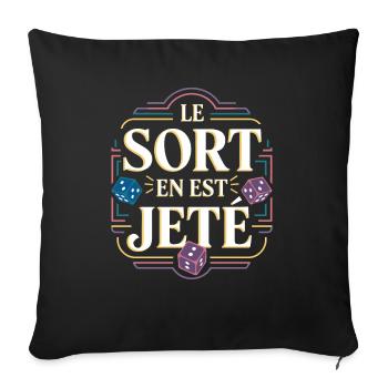 Le sort en est jeté - Housse de coussin décorative 45 x 45 cm - noir - Devant