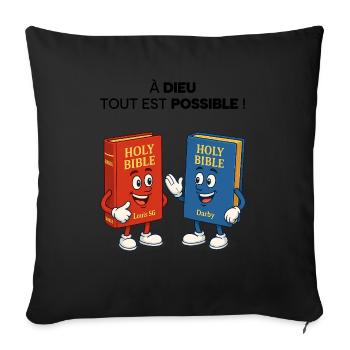 Bible T-Shirt - Sofa pillowcase 17,3'' x 17,3'' (45 x 45 cm) - black - Front