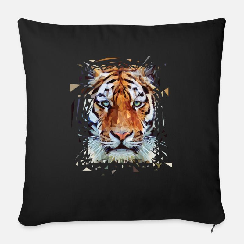 Tiger - Sofakissenbezug 45 x 45 cm - Schwarz