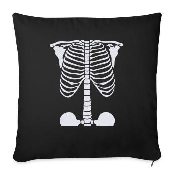 Halloween Skeleton Graphic Funny - Sofa pillowcase 17,3'' x 17,3'' (45 x 45 cm) - black - Front