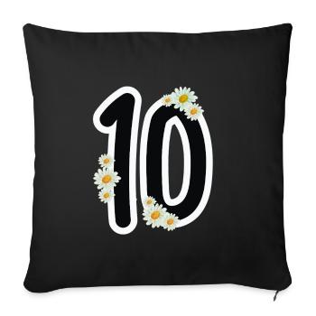 10 Years Birthday Tenth Birthday Shirt - Sofa pillowcase 17,3'' x 17,3'' (45 x 45 cm) - black - Front