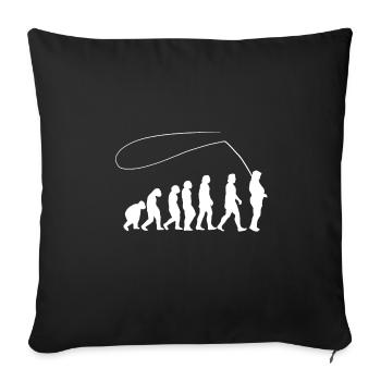 Fly fishing fishing fish angler fishing gift - Sofa pillowcase 17,3'' x 17,3'' (45 x 45 cm) - black - Front