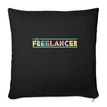 Freelancer Painter - Sofa pillowcase 17,3'' x 17,3'' (45 x 45 cm) - black - Front
