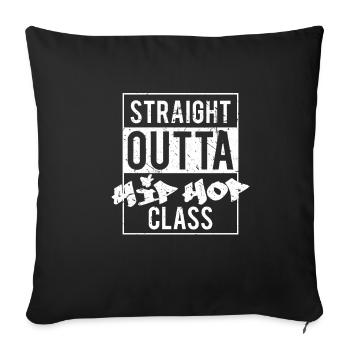Hip hop rap rapper breaker DJ writer graffiti - Sofa pillowcase 17,3'' x 17,3'' (45 x 45 cm) - black - Front