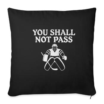 Hockey gardien de but hockey gardien de but - Housse de coussin décorative 45 x 45 cm - noir - Devant