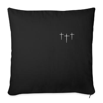 Cross Jesus Christ Christmas Gift Idea - Sofa pillowcase 17,3'' x 17,3'' (45 x 45 cm) - black - Front