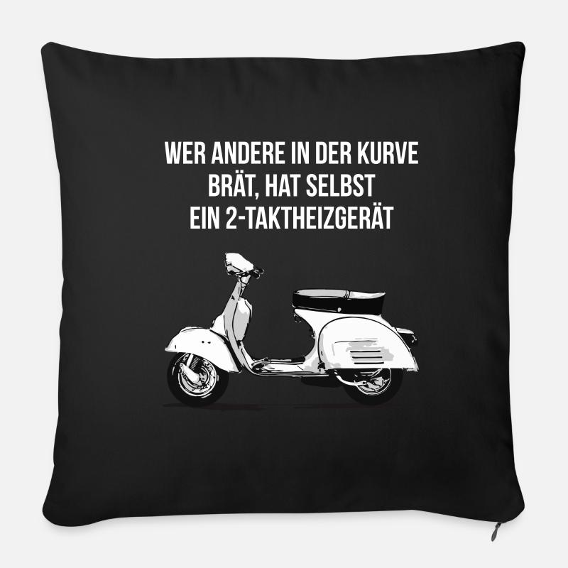 Motorroller - Sofakissenbezug 45 x 45 cm - Schwarz