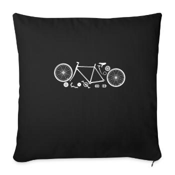 Cyclist Bike Cycling BMX Mountain Bike - Sofa pillowcase 17,3'' x 17,3'' (45 x 45 cm) - black - Front