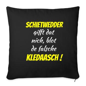 schietwetter - Sofa pillowcase 17,3'' x 17,3'' (45 x 45 cm) - black - Front