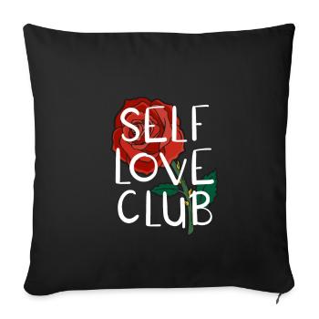 self love club - Sofakissenbezug 45 x 45 cm - Schwarz - Vorne