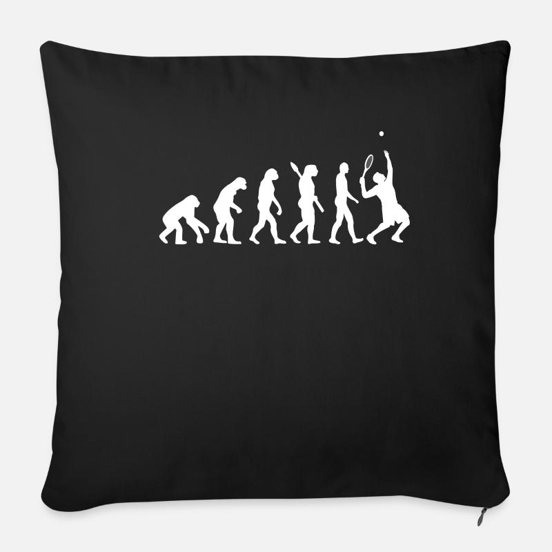 Evolution Tennis - Sofakissenbezug 45 x 45 cm - Schwarz