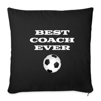 Le meilleur entraîneur de football de tous les temps - Housse de coussin décorative 45 x 45 cm - noir - Devant
