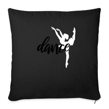 Ballet ballerina dancing dance school nutcracker - Sofa pillowcase 17,3'' x 17,3'' (45 x 45 cm) - black - Front
