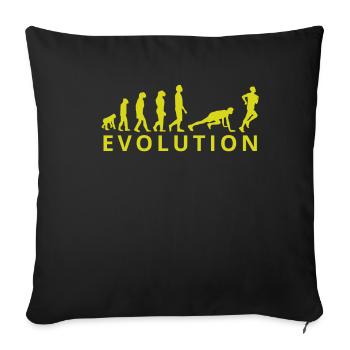 Evolution von einem Sportler - Sofakissenbezug 45 x 45 cm - Schwarz - Vorne