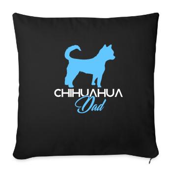 Chihuahua Longhair Dogs Animal Lovers Gift - Sofa pillowcase 17,3'' x 17,3'' (45 x 45 cm) - black - Front