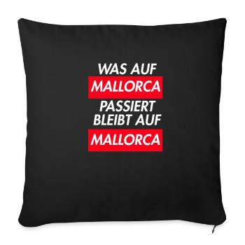 CE QUI ARRIVE À MALLORCA RESTE À MALLORCA - Housse de coussin décorative 45 x 45 cm - noir - Devant