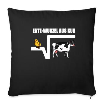 Duck root from cow Nte root math gift - Sofa pillowcase 17,3'' x 17,3'' (45 x 45 cm) - black - Front