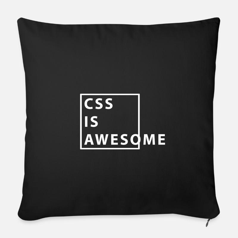 CSS is Awesome - Housse de coussin décorative 45 x 45 cm - noir
