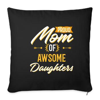 Cadeau d'anniversaire de mère fière Noël - Housse de coussin décorative 45 x 45 cm - noir - Devant