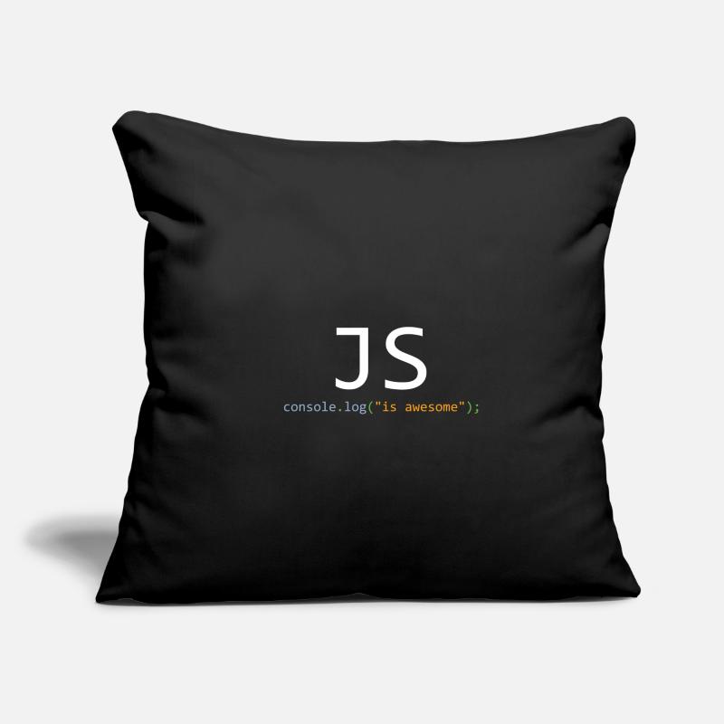 JavaScript is awesome Housse de coussin décorative 45 x 45 cm