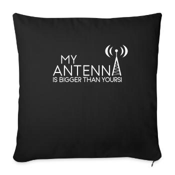 Ham Radio Amateur Radio CW-Morse Radio Radio Nerd - Sofa pillowcase 17,3'' x 17,3'' (45 x 45 cm) - black - Front