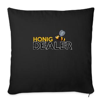 Marchand de miel - Housse de coussin décorative 45 x 45 cm - noir - Devant
